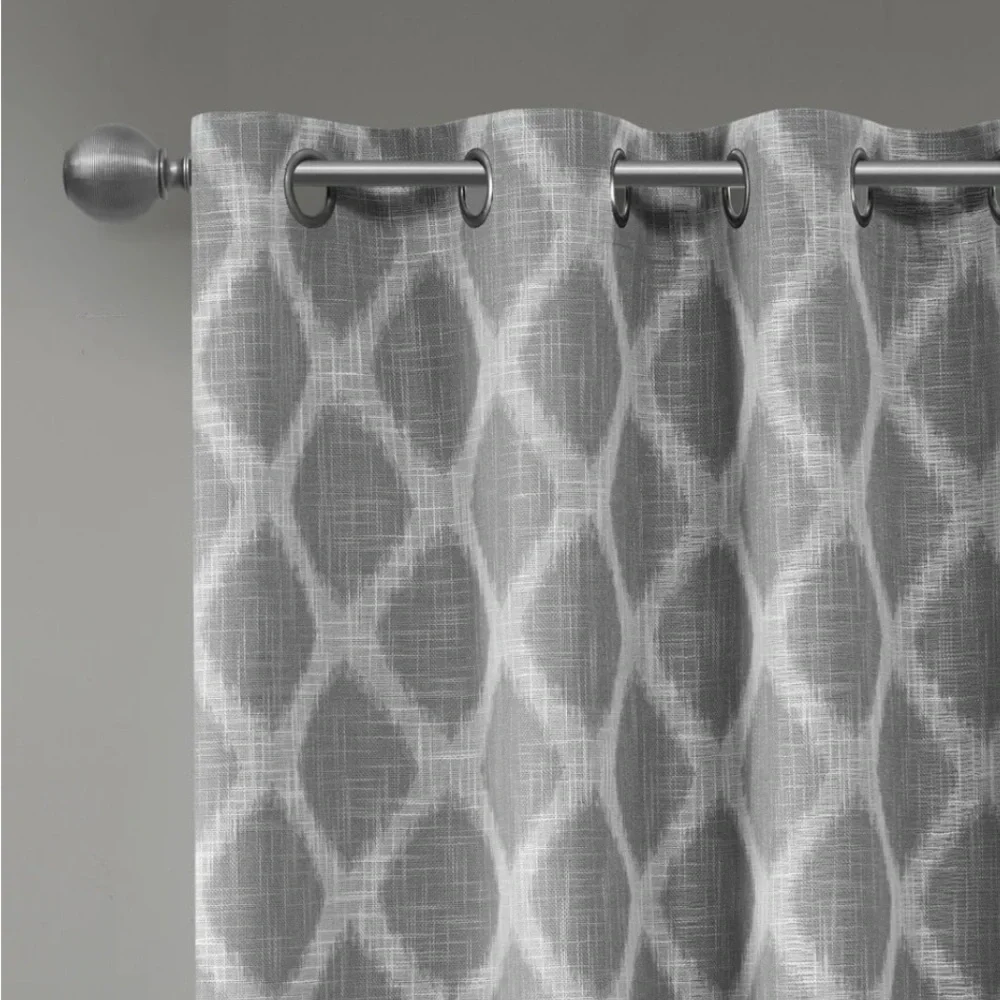 SunSmart Kagen Printed Ikat Blackout Curtain Panel Pair 50